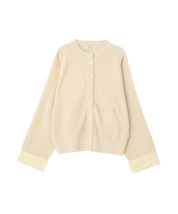 earth music&ecology フェイクレイヤードカーディガン Ivory