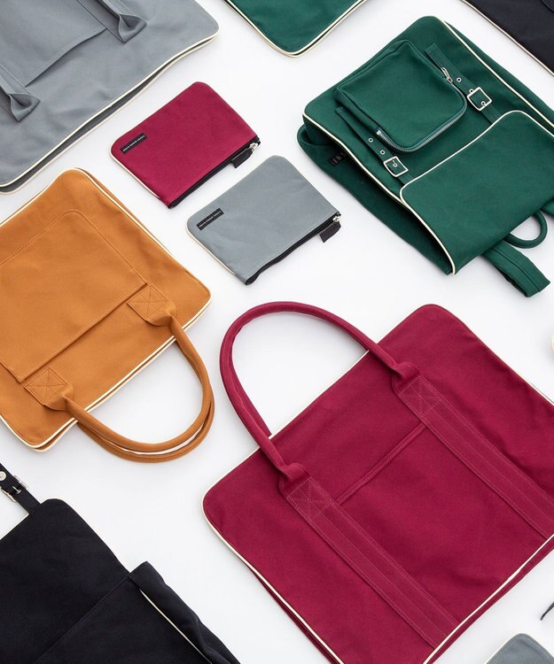 YUSHI ARLE - POUCH 帆布ポーチ ワイン