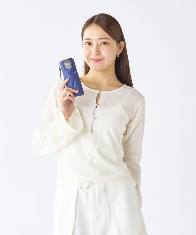 MOONBAT 【遮光100％/超軽量】マジで軽い傘 晴雨兼用折りたたみ日傘 マジカルテックプロテクション 5Flat50 ディープブルー