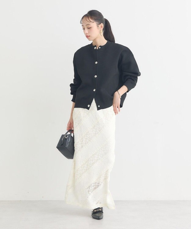 earth music&ecology メタルボタンカーディガン Grayish Blue