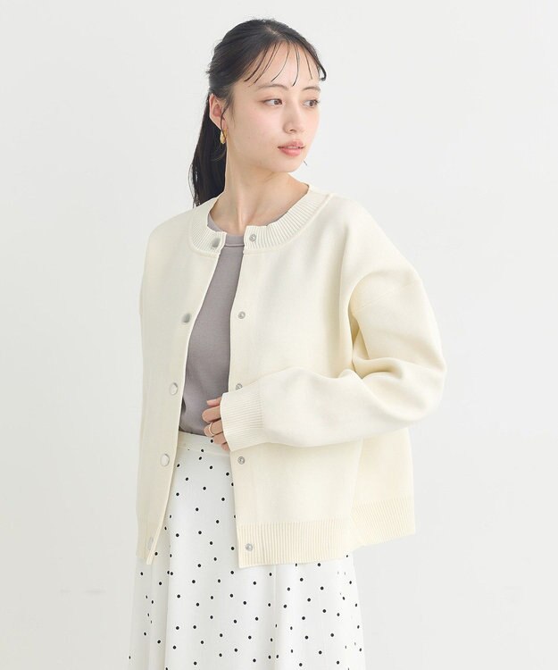 earth music&ecology メタルボタンカーディガン Grayish Blue