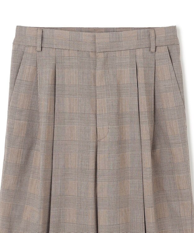 BEIGE， 【洗える】MER / グレンチェックパンツ Beige