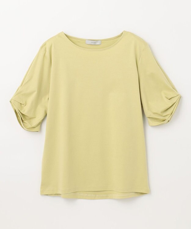 ANY 【接触冷感】シルケットスムース タックスリーブトップス ライム