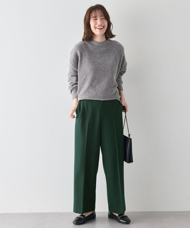 ANY モールニットプルオーバー チャコール