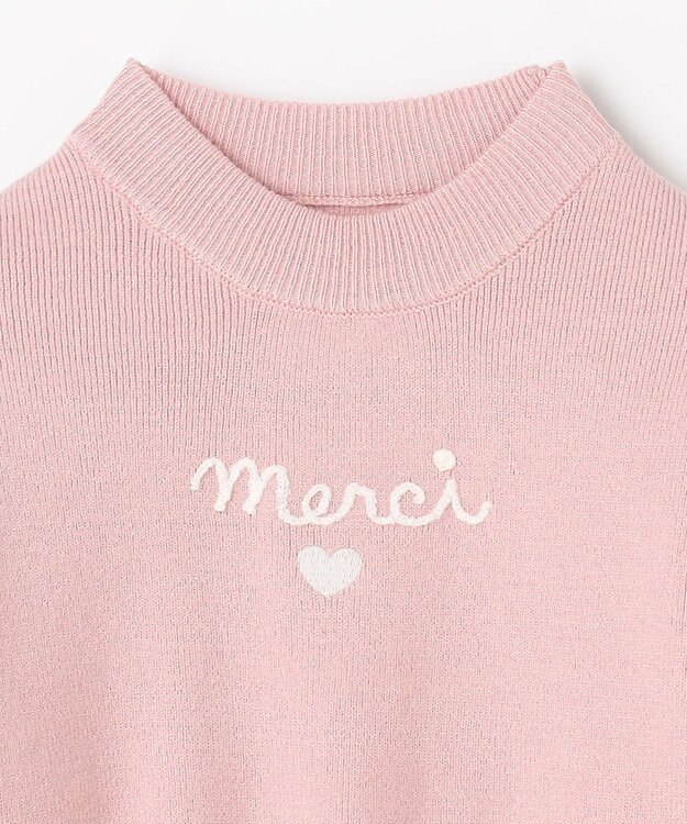 ANY KIDS 肩フリル しあわせタッチニット ピンク