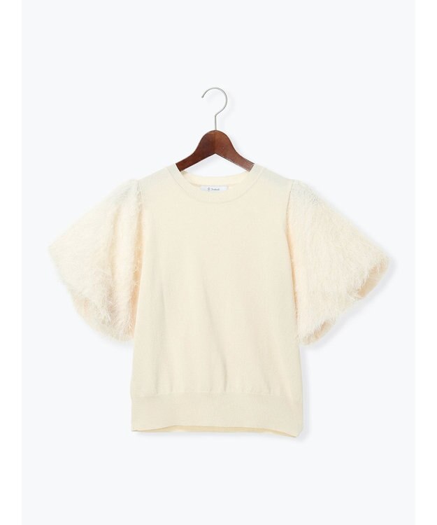 Te chichi シャギーバルーンスリーブニット ベージュ