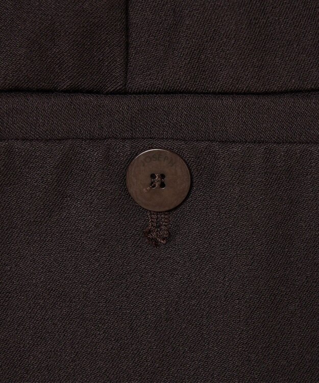 JOSEPH ギャバジンストレッチ ワイドレッグトラウザーズ YUKIO Cocoa