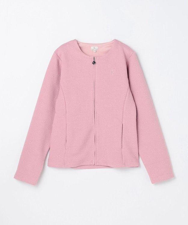 組曲 KIDS 【150-160㎝】フラワーキルト パーカー ラベンダー