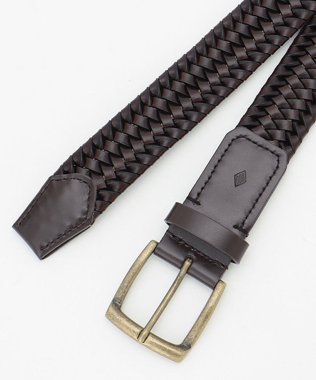 JOSEPH ABBOUD 【キングサイズ・伸びる！】ストレッチレザーベルト ダークブラウン系