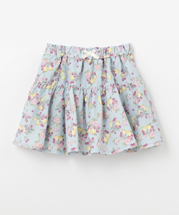 ANY KIDS 総柄スカパン サックスブルー系×フルーツ