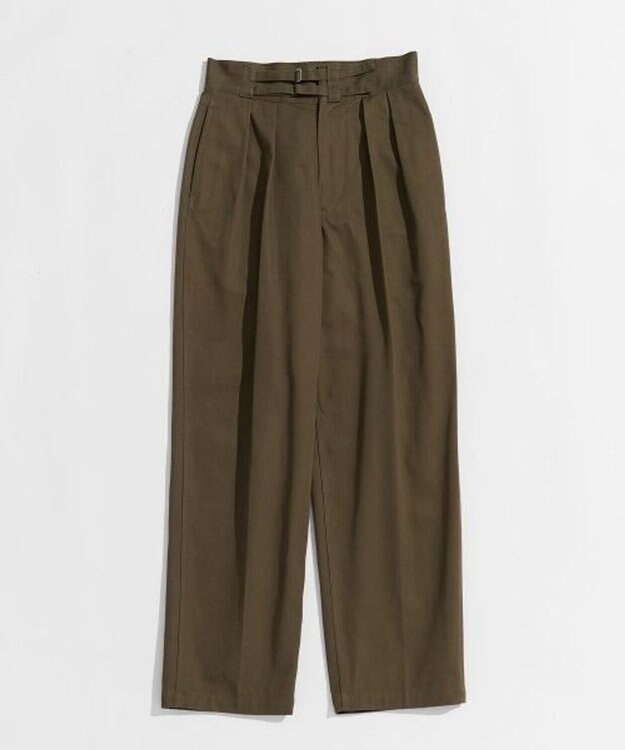 LENO DOUBLE BELTED GURKHA TROUSERS 《UNISEX》 ダブルベルトグルカパンツ KHAKI