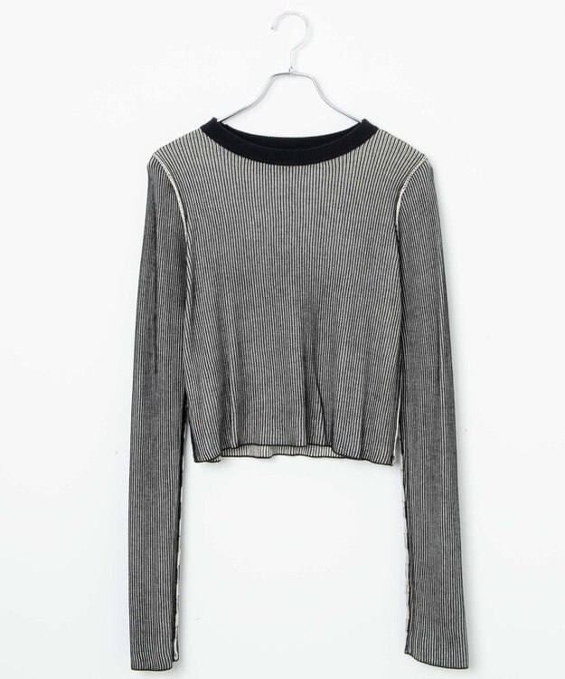 WEGO リバーシブルニットトップス ブラック