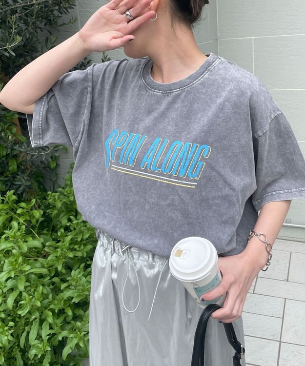 WEGO 【綿100%】ヴィンテージウォッシュグラフィックTシャツ 柄1