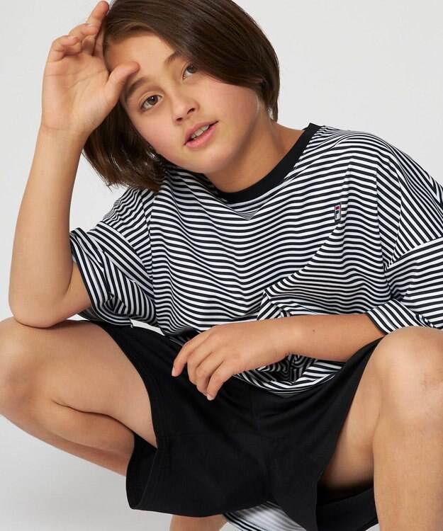 OP／FILA 【FILA】ボーダーラッシュスーツ ブラック