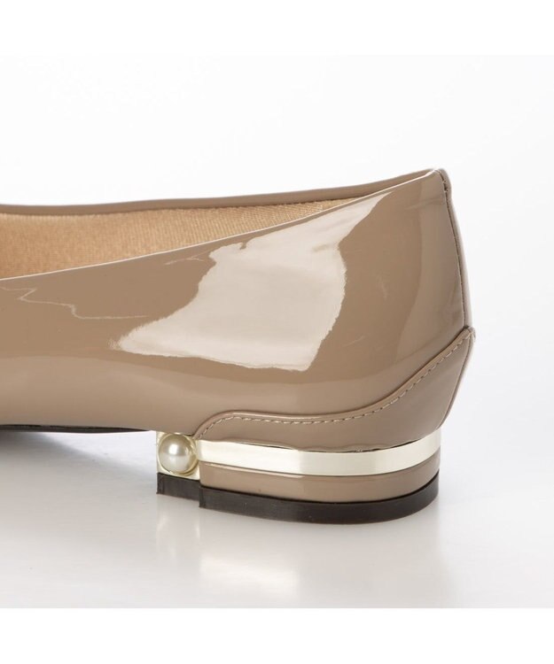 MODE ET JACOMO <MODE ET JACOMO>アクセントヒールスクエアパンプス オークエナメル