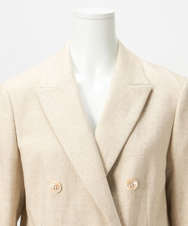 23区 【GOLD LABEL】GIOTEXリネンスパーク ダブルジャケット ベージュ系