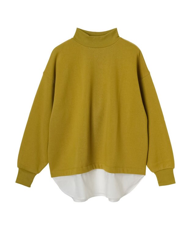 Green Parks 裏起毛ドッキングチュニック Yellow