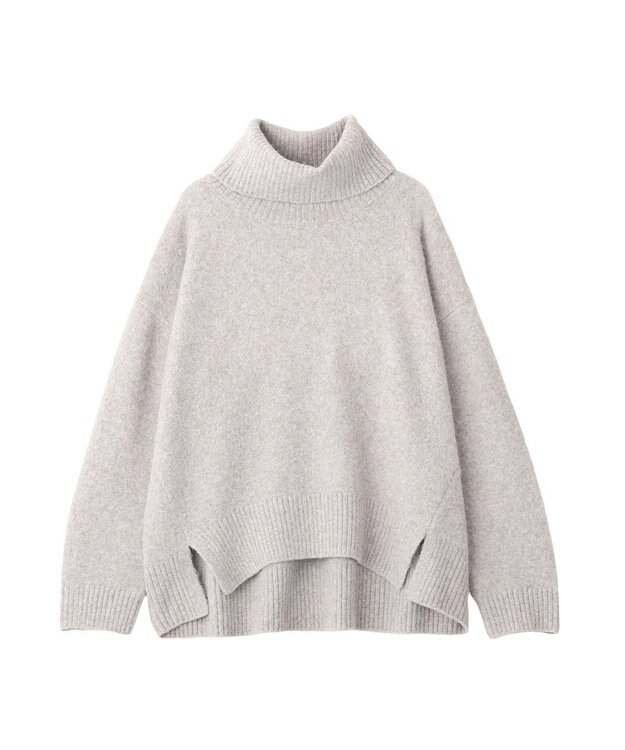 YECCA VECCA スリットタートルネックニット Light Gray