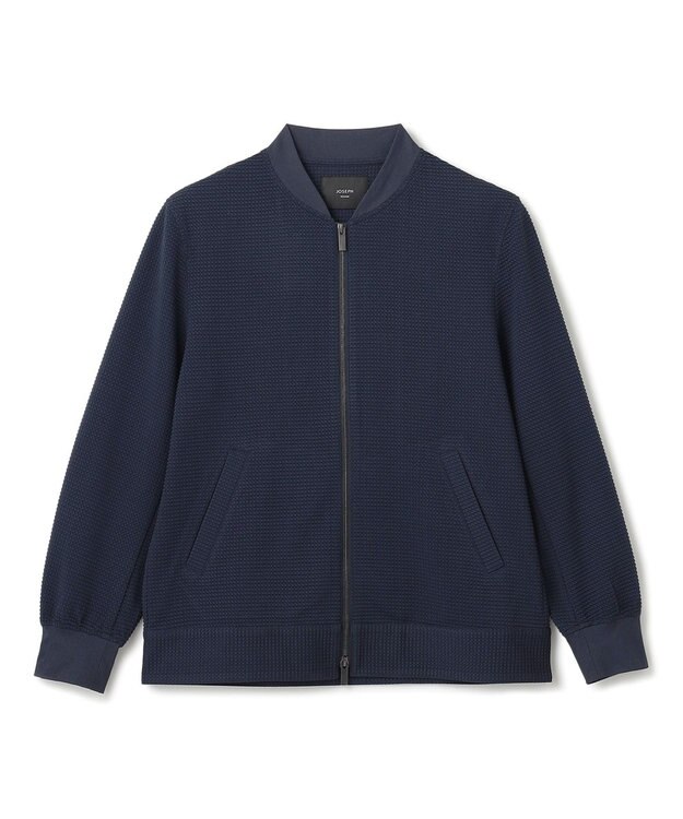 JOSEPH HOMME 新色追加【オリジナル素材/シワになりにくい】ライトタックジャージー ジップアップブルゾン ネイビー系