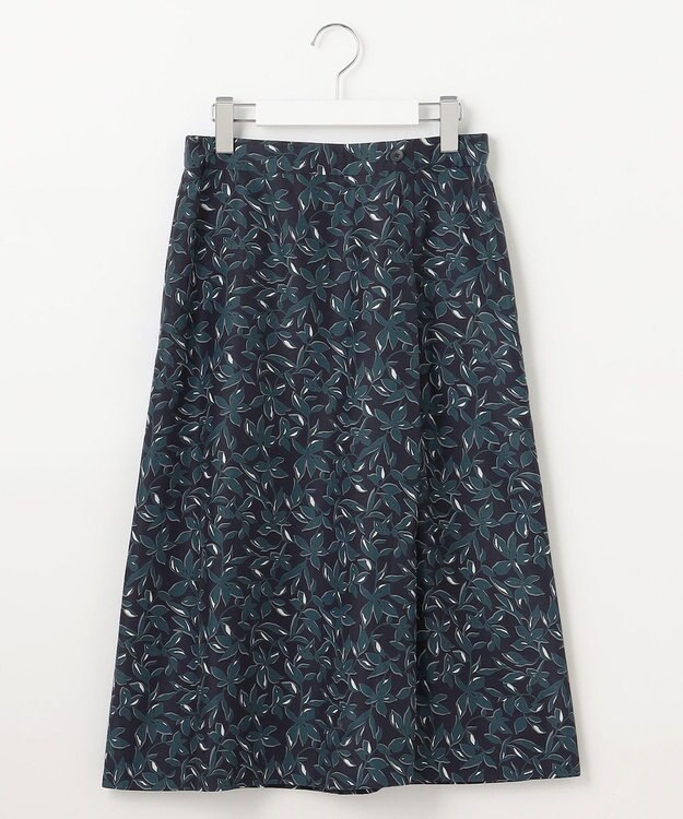 J.PRESS LADIES S 【洗える】ボタニカルプリント スカート ネイビー系5
