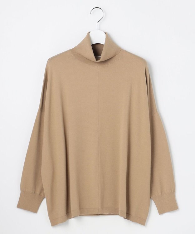 自由区 S ウォームレーヨンストレッチハイネック ニット モカ