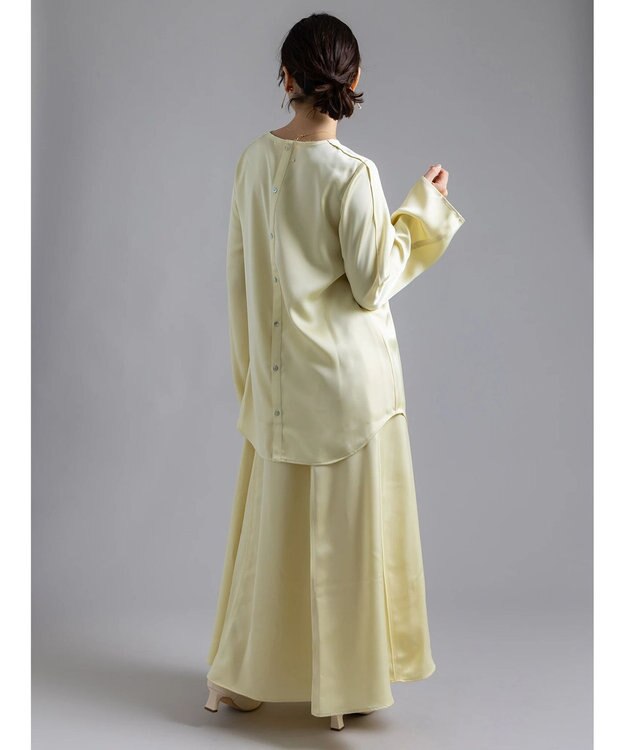 Te chichi 【Atelier Bonheur】サテンバックボタンブラウス(セットアップ可)《2025winter catalog item》 イエロー