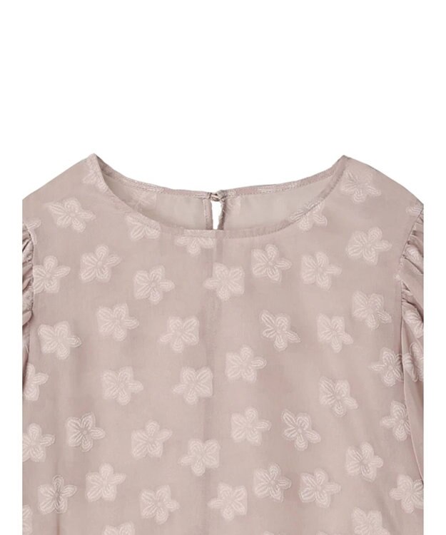 Green Parks ・ＥＬＥＮＣＡＲＥ　ＤＵＥ　フラワージャカードブラウス Gray Beige