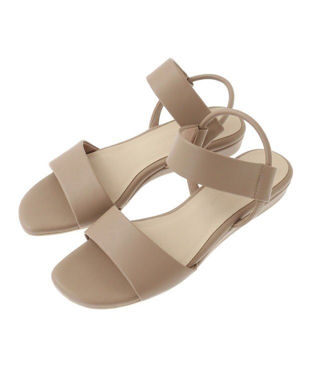 AMERICAN HOLIC ダブルバンドウェッジサンダル Beige