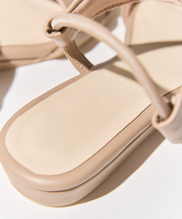 AMERICAN HOLIC ダブルバンドウェッジサンダル Beige