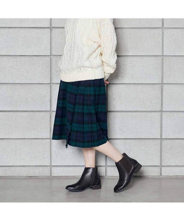 ing <ing>サイドゴアトラッドショートブーツ ダークブラウン