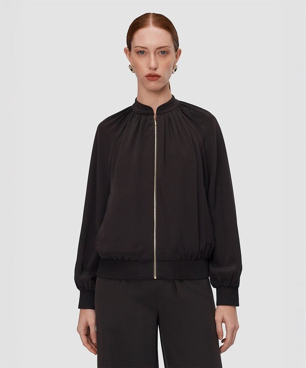 JOSEPH サテンツイル　ジャケット Cocoa