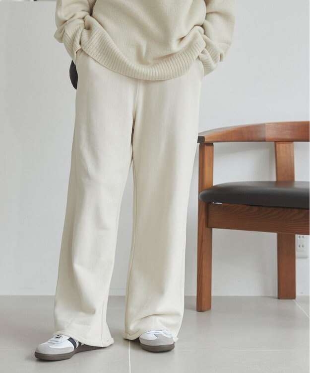 WEGO 【ANGIE VINTAGE/セットアップ対応】ワイドスウェットパンツ ベージュ