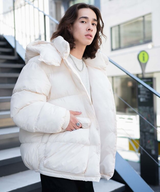 WEGO カラーナイロンパテッドブルゾン ホワイトその他