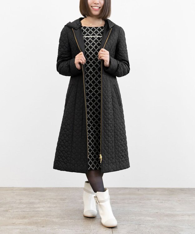 TOCCA LAURA キルティングロングコート ブラック系