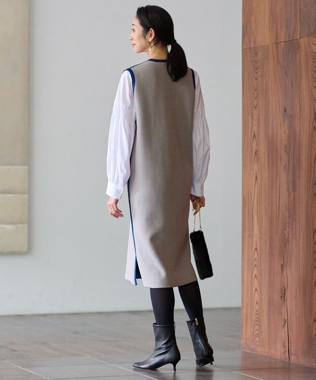 自由区 【洗える】シャーリング ブラウス オフホワイト