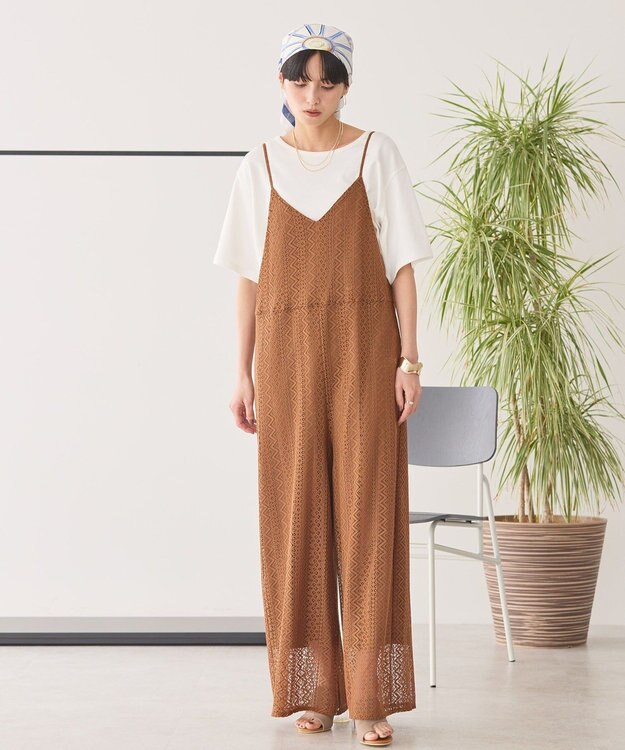 AMERICAN HOLIC レースキャミサロペット【WEB限定カラー有り】 Brown