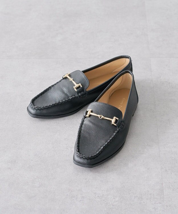 Green Parks ソフトビットローファー Black