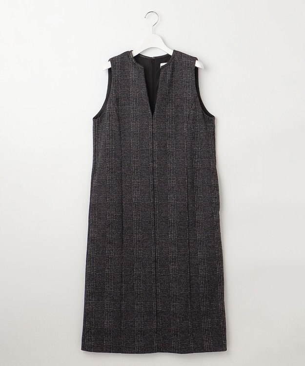 J.PRESS LADIES L 【洗える】チェック ジャカード ジャンパースカート ライトグレー系5