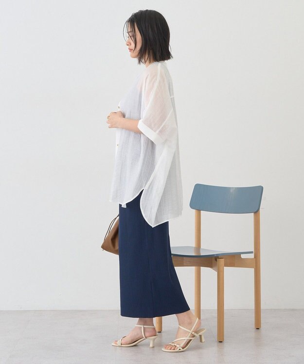 AMERICAN HOLIC 針抜きリブタイトスカート Navy