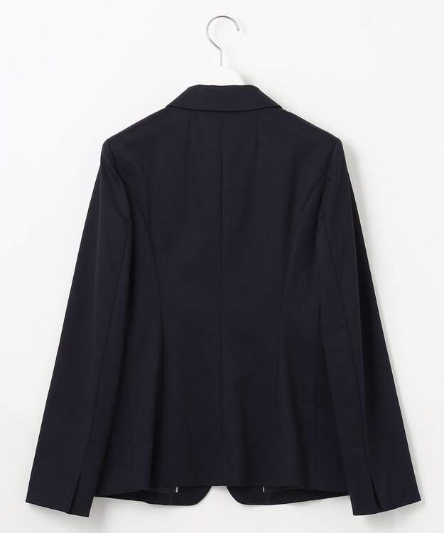 J.PRESS LADIES 【セットアップ対応・洗える・抗菌防臭】T/Cポンチ テーラード ジャケット ネイビー系