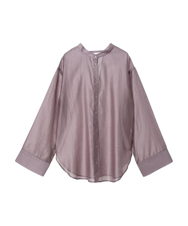 earth music&ecology マルチウェイシアーシャツ Grayish Pink