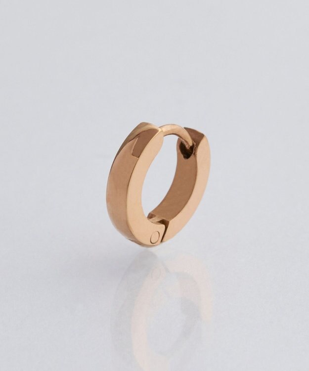 Phoebe 【金属アレルギー対応】ワンタッチメタルフープミニピアス(片耳)/サージカルステンレス ローズゴールド ローズゴールド