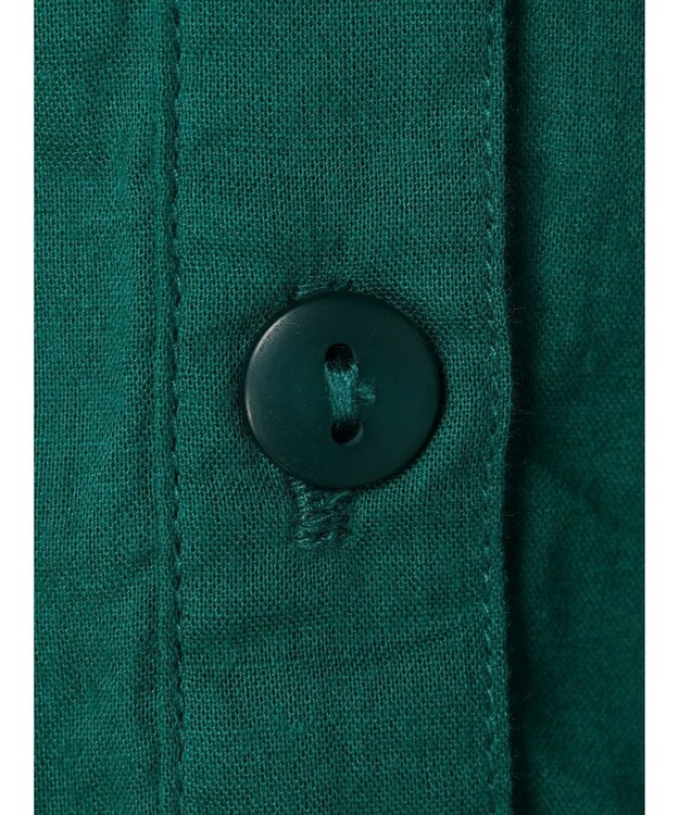 earth music&ecology コットンボイルボリュームブラウス Green