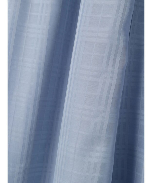 earth music&ecology シアーチェックフレアスカート Sax