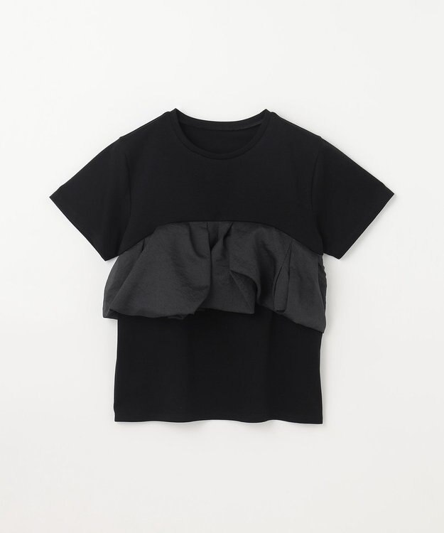 GRACE CONTINENTAL アシメフリルT ブラック