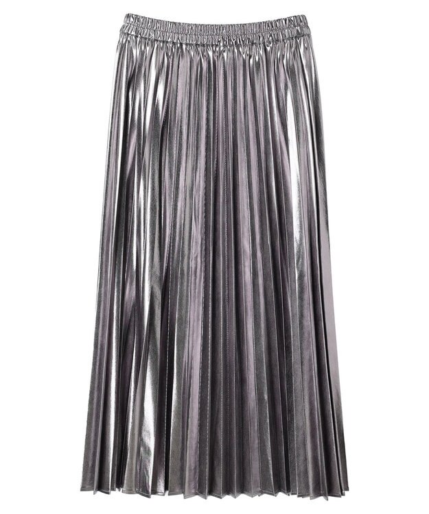 Green Parks ・ＥＬＥＮＣＡＲＥ　ＤＵＥ　メタリックプリーツスカート Silver