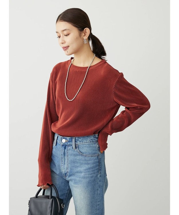 Green Parks ミニプリーツプルオーバー Orange