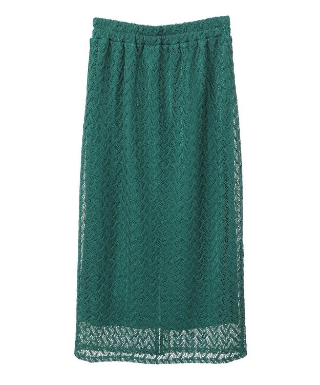 Green Parks ニットレースＩラインスカート Green