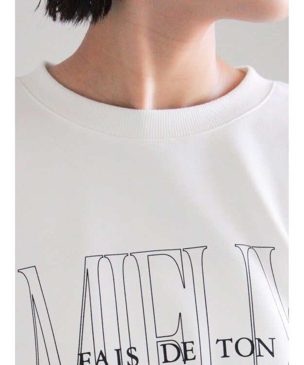 Te chichi 裏毛ロゴプリントスウェット オフホワイト