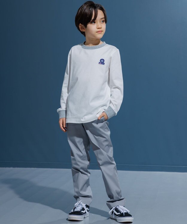 J.PRESS KIDS 【110-130cm】コットンストレッチ ロングパンツ ライトグレー系
